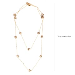 Miharu Crafts-Gold Tone Necklace with Corals