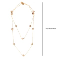 Miharu Crafts-Gold Tone Necklace with Corals