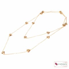 Miharu Crafts-Gold Tone Necklace with Corals
