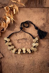 Miharu Crafts-Brass Thread Choker Necklace