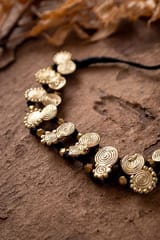 Miharu Crafts-Brass Thread Choker Necklace