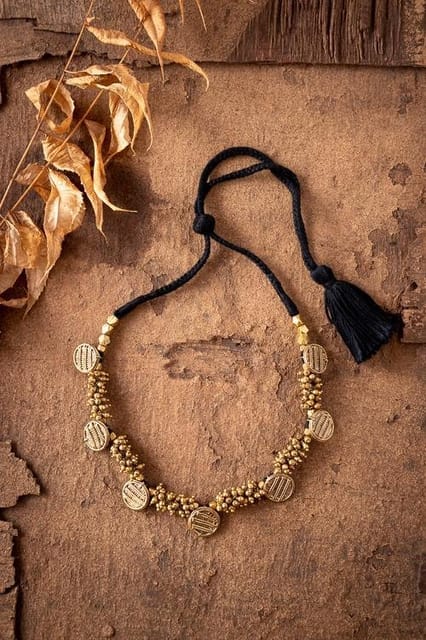 Miharu Crafts-Dhokra Coated Choker