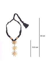 Miharu Crafts-Dhokra Flower Thread Necklace