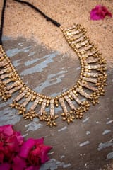 Miharu Crafts-Dhokra Handcrafted Small Brass Beaded Choker