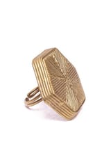 Miharu Crafts-Dokra Honeycomb Finger Ring