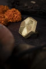 Miharu Crafts-Dokra Honeycomb Finger Ring