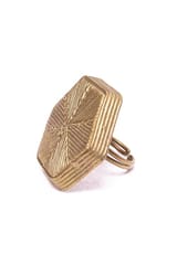 Miharu Crafts-Dokra Honeycomb Finger Ring