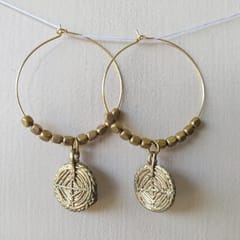 Miharu Crafts-Gold tone Brass Hoops