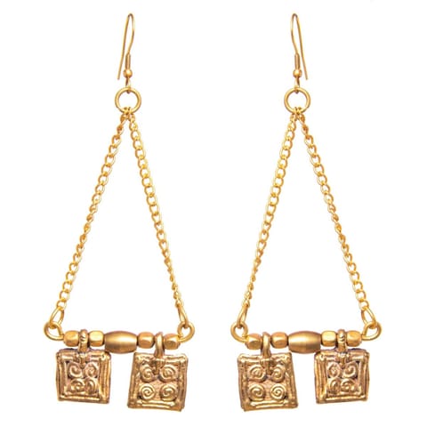 Miharu Crafts-Square Danging Earrings