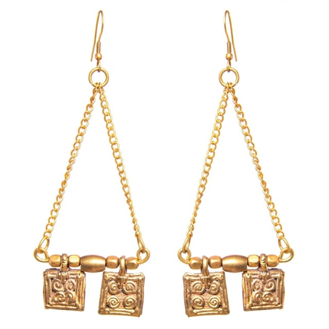 Miharu Crafts-Square Danging Earrings