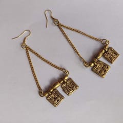 Miharu Crafts-Square Danging Earrings