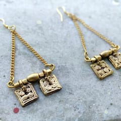 Miharu Crafts-Square Danging Earrings