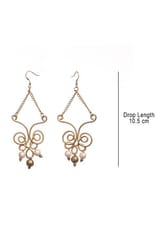 Miharu Crafts-Pearl with Dangle & Drop Earrings