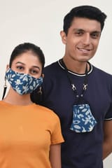 Airlit-BUTTERCUP Bagru Hand Block Printed cotton Reusable Mask