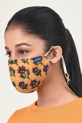 Airlit-ARUM Bagru Hand Block Printed cotton Reusable Mask