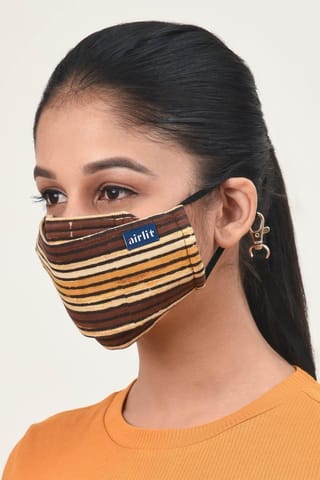 Airlit-TULIPA Bagru Hand Block Printed cotton Reusable Mask