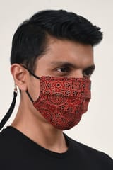 Airlit-CELESTIAL Ajrakh Hand Block Printed cotton Reusable Mask
