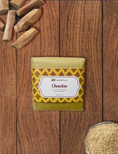 Country Clay-Chandan & Sandalwood | Handmade Chemical Free Soap by Country Clay