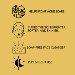 Amayra Natural Nyra Face Wash Powder Exfoliates & Brightens Turmeric +Aloe+ VitC