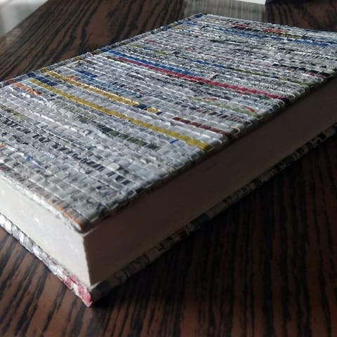 Sutrakaar Creations-Newspaper Notebook with Recycled Cotton Paper ‚Äö√Ñ√¨ Hard Bound Notebook -100 pages