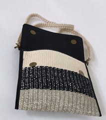 Sutrakaar Creations-Stylish Sling Bag ‚Äö√Ñ√¨ B&W