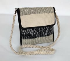 Sutrakaar Creations-Stylish Sling Bag ‚Äö√Ñ√¨ B&W