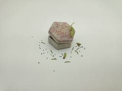 Al Maun | Haaris | Marble Natural Multicolor Soapstone | Handmade Hexagnal Handcrafted Pattern | Multiusage Box For Nut & Spices, Jewellery and Ornament Box