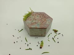 Al Maun | Haaris | Marble Natural Multicolor Soapstone | Handmade Hexagnal Handcrafted Pattern | Multiusage Box For Nut & Spices, Jewellery and Ornament Box