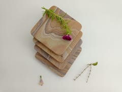 Al Maun | Ahmaa | Rainbow Marble | Handmade Square | Classic Coaster for Drinks, Beverages, Bar, Living, Kitchen & Dining Elegant Look | Set of 4