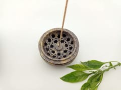 Al Maun | AFAF | Natural Multicolor Soapstone | Hand Carved Lattice Craft Multiuse Incense Holder