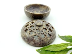 Al Maun | AFAF | Natural Multicolor Soapstone | Hand Carved Lattice Craft Multiuse Incense Holder
