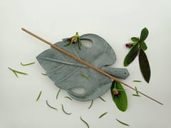 Al Maun | Latavia | Marble Natural Grey Soapstone | Handmade Leaf Shape Hand Carved Craft | Leaf Incense Stick Holder | Agarbatti Stand | for Home Fragrance & Home Decor