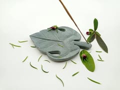 Al Maun | Latavia | Marble Natural Grey Soapstone | Handmade Leaf Shape Hand Carved Craft | Leaf Incense Stick Holder | Agarbatti Stand | for Home Fragrance & Home Decor