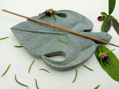 Al Maun | Latavia | Marble Natural Grey Soapstone | Handmade Leaf Shape Hand Carved Craft | Leaf Incense Stick Holder | Agarbatti Stand | for Home Fragrance & Home Decor