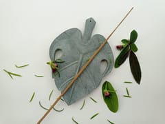 Al Maun | Latavia | Marble Natural Grey Soapstone | Handmade Leaf Shape Hand Carved Craft | Leaf Incense Stick Holder | Agarbatti Stand | for Home Fragrance & Home Decor