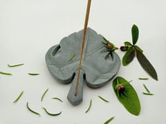 Al Maun | Latavia | Marble Natural Grey Soapstone | Handmade Leaf Shape Hand Carved Craft | Leaf Incense Stick Holder | Agarbatti Stand | for Home Fragrance & Home Decor