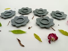 Al Maun | Zorah | Marble Natural Grey Soapstone | Handmade Lotus Shape Hand Carved | Tealight & Candle Holders | A Perfect Handmade Product for Gifting | for Home Decor & Festivals | Set of 6