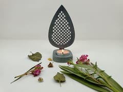 Al Maun | Taifa | Marble Natural Grey Soapstone | Handmade Leaf Shape Lattice Craft | Tealight & Candle Holders Diya | A Perfect Handmade Product for Gifting | for Home Decor & Festivals
