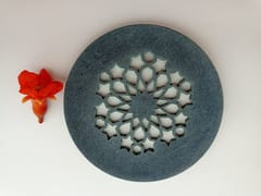 Al Maun | Sumaya | Marble Natural Grey Soapstone | Handmade Round Lattice Craft | Unique, Handmade Coaster for Drinks, Beverages, Bar, Living Room, Kitchen & Wine Glasses - Elegant Look | Set of 4