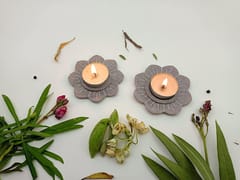 Al Maun | Kanan Marble Natural Multicolor Soapstone | Handmade Lotus Shape Hand-Carved Craft |Tealight & Candle Holders Diya | A Perfect Handmade Product for Gifting | for Home & Festivals | Set of 2