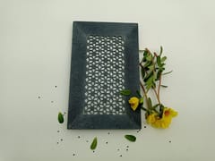 Al Maun | Jawwad | Marble Natural Grey Soapstone | Handmade Rectangle Lattice Craft | Decorative Multipurpose Tray | Jewellery, Storage, Table & Serving Tray | For Your Home Decor & Dining