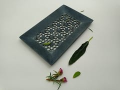 Al Maun | Daria | Marble Natural Grey Soapstone | Handmade Rectangle Lattice Craft | Decorative Multipurpose Tray | Jewellery, Storage, Table & Serving Tray | For Your Home Decor & Dining
