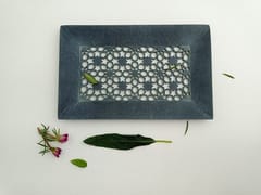 Al Maun | Daria | Marble Natural Grey Soapstone | Handmade Rectangle Lattice Craft | Decorative Multipurpose Tray | Jewellery, Storage, Table & Serving Tray | For Your Home Decor & Dining