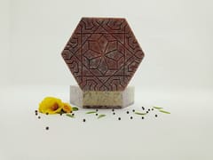 Al Maun | Cantara | Marble Natural Multicolor Soapstone | Handmade Hexagnal Handcrafted Pattern | Multiusage Box For Nut & Spices, Storage Jewellery and Ornament Box