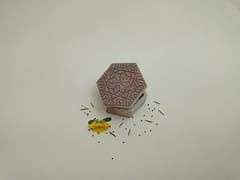 Al Maun | Cantara | Marble Natural Multicolor Soapstone | Handmade Hexagnal Handcrafted Pattern | Multiusage Box For Nut & Spices, Storage Jewellery and Ornament Box