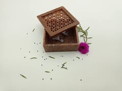 Al Maun | Harib | Marble Natural Multicolor Soapstone | Handmade Square Lattice Craft | Jewellery and Ornament Storage Box