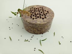 Al Maun | Lumiya | Marble Natural Multicolor Soapstone | Handmade Round Lattice Craft | Multiusage Box For Nut & Spices, Storage Jewellery and Ornament Box