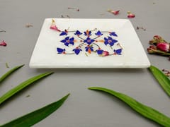 Al Maun | Durriyah | Marble Natural White Alabaster Soapstone | Handmade Rectangle Inlay Craft | Decorative Multipurpose Tray | Jewellery, Storage, Table & Serving Tray | For Your Home Decor & Dining