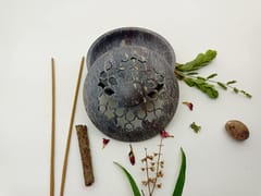 Al Maun | Manora | Marble Natural Multicolor Soapstone | Handmade Round Lattice Craft | Multiusage Incense Holder For Nut & Spices, Storage Jewellery and Ornament Box