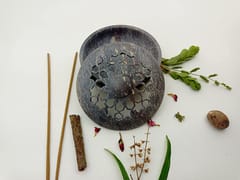 Al Maun | Manora | Marble Natural Multicolor Soapstone | Handmade Round Lattice Craft | Multiusage Incense Holder For Nut & Spices, Storage Jewellery and Ornament Box